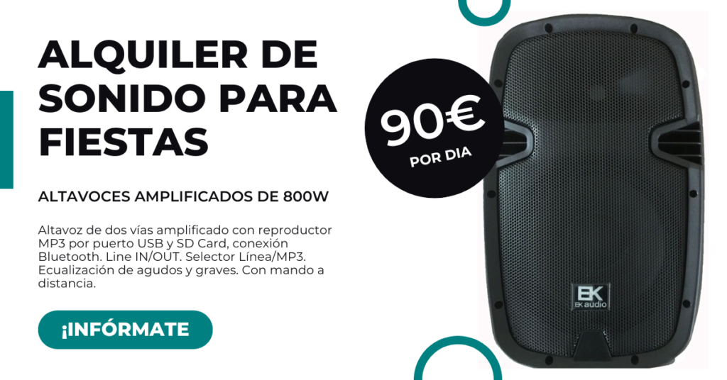Alquiler de altavoces para fiestas